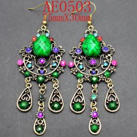 Gorgeous gemstone drop earings-handmade